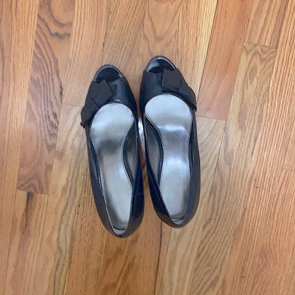 Marc Fisher Platform Leather Heels Navy Blue 11